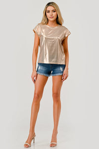 Metallic Shimmer Top - Gold