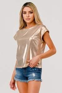 Metallic Shimmer Top - Gold