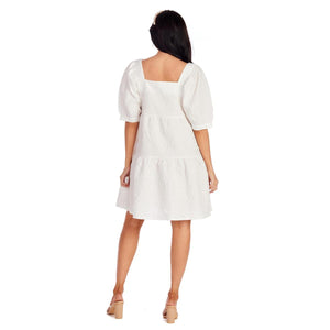 White Barbara Tiered Dress - FINAL SALE