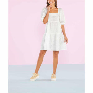 White Barbara Tiered Dress - FINAL SALE