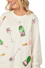 Load image into Gallery viewer, White Champagne Sparkle Sweatshirt
