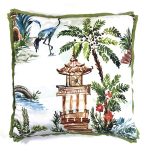 Emperor Palm with Cupcake Flange Pillow 22"