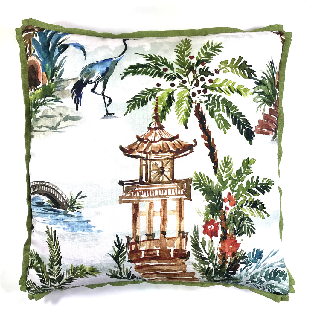 Emperor Palm with Cupcake Flange Pillow 22
