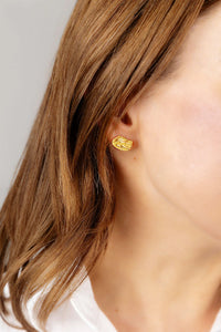 Florida Gator 24K Gold Plated Stud Earrings