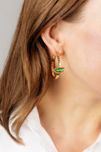 Load image into Gallery viewer, Florida Gators Enamel Logo Hoop Earrings
