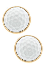 Load image into Gallery viewer, Flynn Golf Ball Stud Earrings in White
