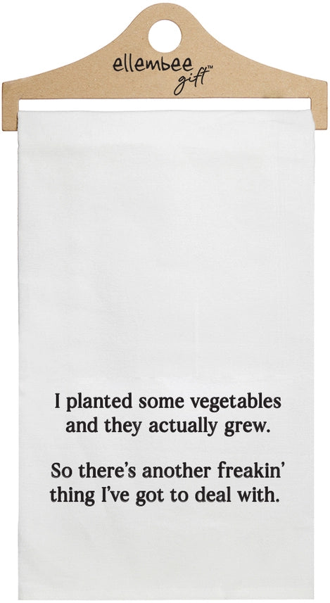 I Planted Some Vegetables Funny Tea Towel