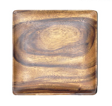 Load image into Gallery viewer, Square Acacia Wood Small Salad Plate 8&quot;
