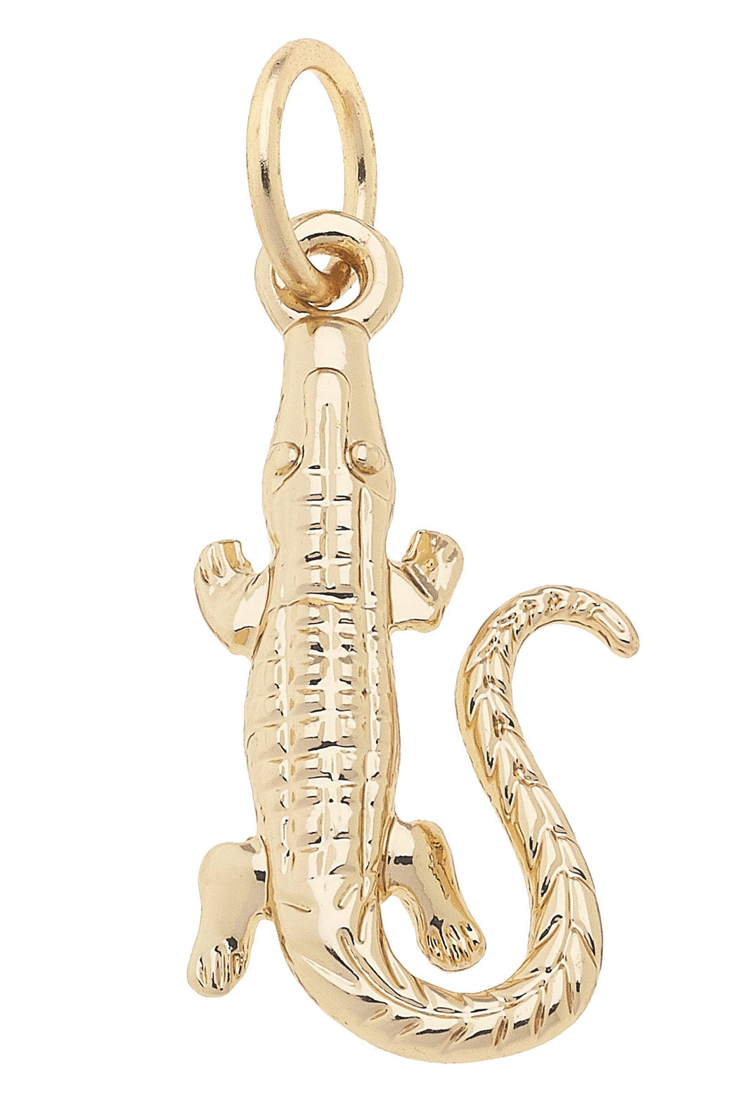 gold alligator charm or pendant 
