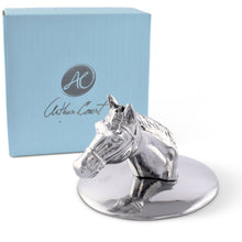 Load image into Gallery viewer, Arthur Court Horse Head Napkin Weight with blue box
