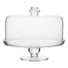 Load image into Gallery viewer, Juliska Berry and Thread Glassware Cake Pedestal being sued with the matching cake dome

