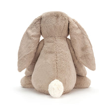 Load image into Gallery viewer, Jellycat Bashful Beige Plush Bunny back view with a white tail
