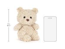 Load image into Gallery viewer, Jellycat Bartholomew Bear Junior graphic showing height with 7.1 height 
