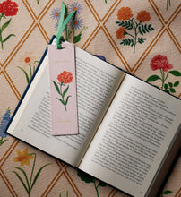 Load image into Gallery viewer, Pin January  Birth Month Bookmark in a book
