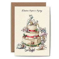 Hester & Cook Eleven Pipers Piping Greeting Card