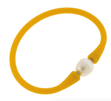Load image into Gallery viewer, Bali Freshwater Pearl Silicone Bracelet - Canteloupe
