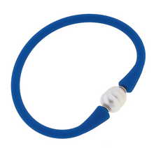 Load image into Gallery viewer, Bali Freshwater Pearl Silicone Bracelet in Royal Blue
