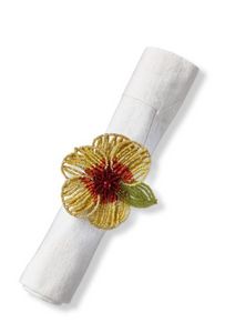Beaded Flower Napkin Ring