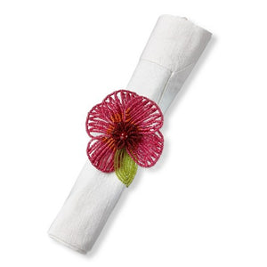 Beaded Flower Napkin Ring