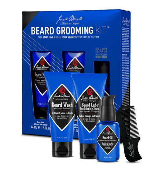 box and items in the Jack Black Beard Grooming Kit Beard Grooming Kit
