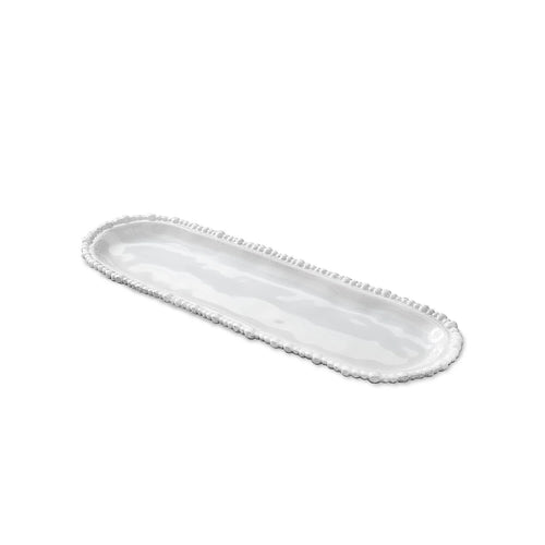 long narrow tray with pearled trim