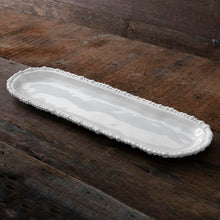 Load image into Gallery viewer, long narrow tray with pearled trim
