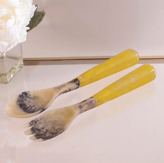 Beatriz Ball VIDA Resin Salad Servers - Yellow