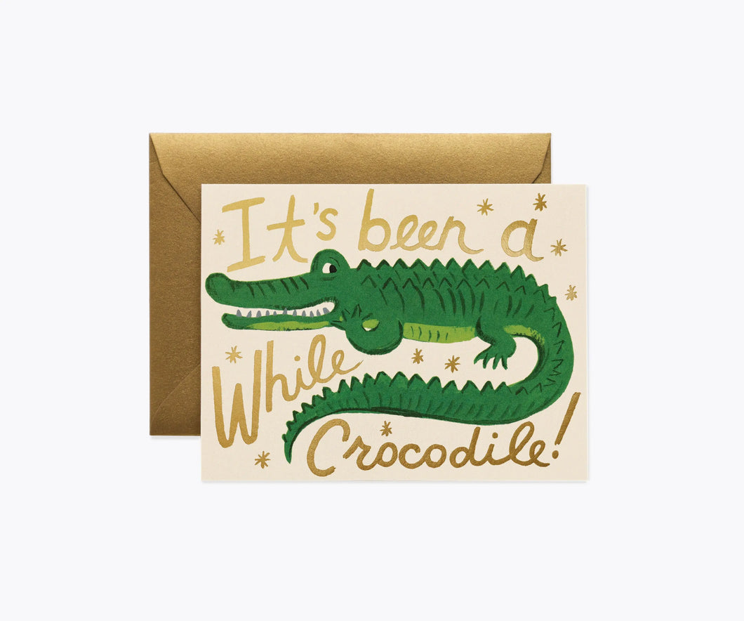 Rifle Paper Been a While Crocodile Greeting Card