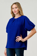 Load image into Gallery viewer, Belize Balloon Puff Sleeve Top Royal - FINAL SALE
