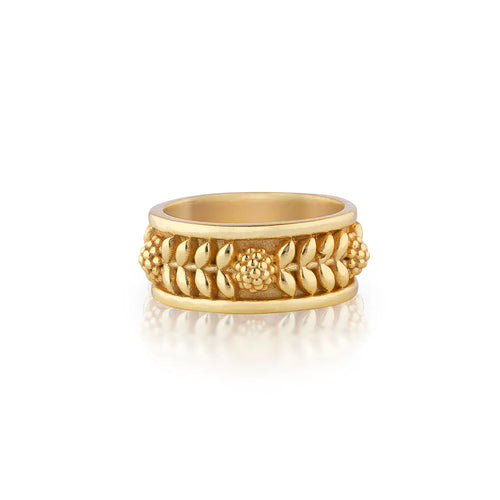Gold berry vine ring