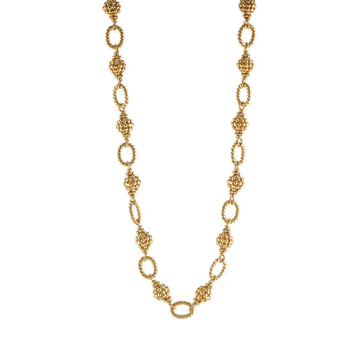 Gold berry and link necklace 