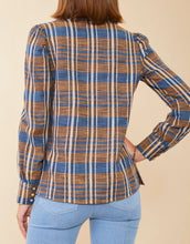 Load image into Gallery viewer, Spartina 449 Bethany Blouse Kalalanta Plaid Navy - FINAL SALE
