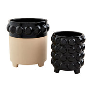 Black Bead Flower Pots