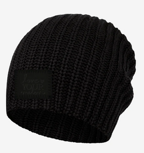 Black Monochrome Beanie