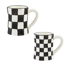 Load image into Gallery viewer, Black &amp; White Check Mug
