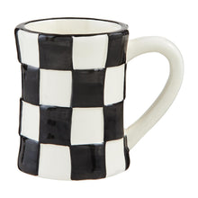 Load image into Gallery viewer, Black &amp; White Check Mug
