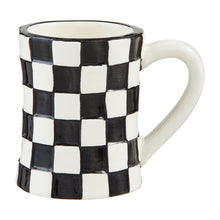 Load image into Gallery viewer, Black &amp; White Check Mug
