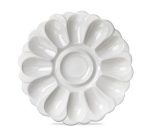 Blossom Egg Platter - White