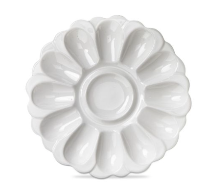 Blossom Egg Platter - White