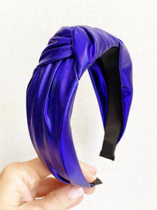 Blue Metallic Headband