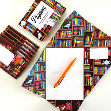 Load image into Gallery viewer, Bookstore Pigeon Letter pack with open letter
