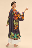 Powder Botany Bliss in Charcoal Kimono Gown