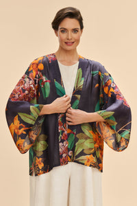 Botany Bliss in Charcoal Kimono Jacket