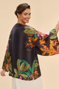 Botany Bliss in Charcoal Kimono Jacket