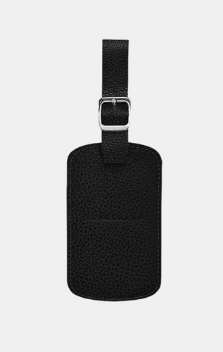 Boxford Luggage Tag in black leather