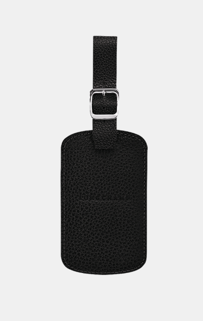 Boxford Luggage Tag in black leather
