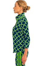 Load image into Gallery viewer, Gretchen Scott Designs Boyfriend Shirt - Dip &amp; Dot - Navy
