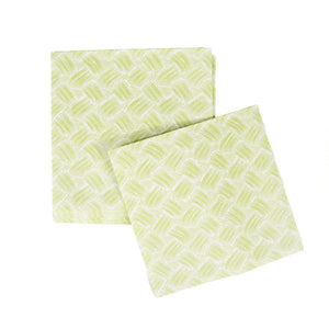 Caspari Basketry Moss Green Paper Linen Napkins