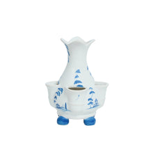 Load image into Gallery viewer, Juliska Country Estate 6" Tulipiere Vase with blue designs
