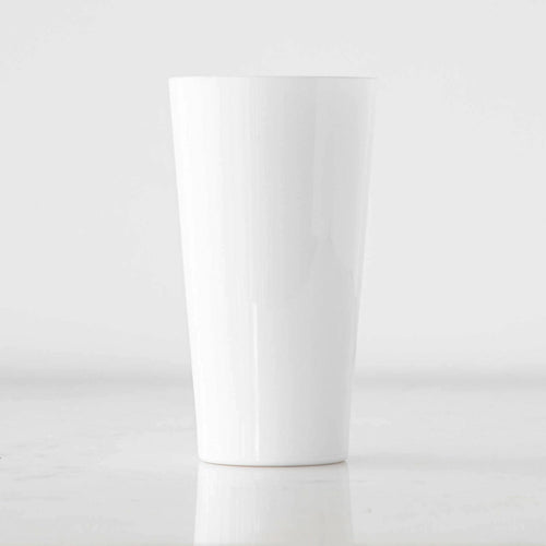 white pint glass